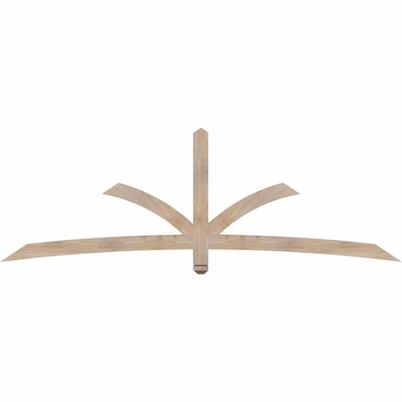 Ekena Millwork Davenport Smooth Timber Gable Bracket, Douglas Fir, 96"W x 32"H x 3 1/2"D x 3 1/2"F, 8/12 Pitch GBW096X32X0404DAV00SDF